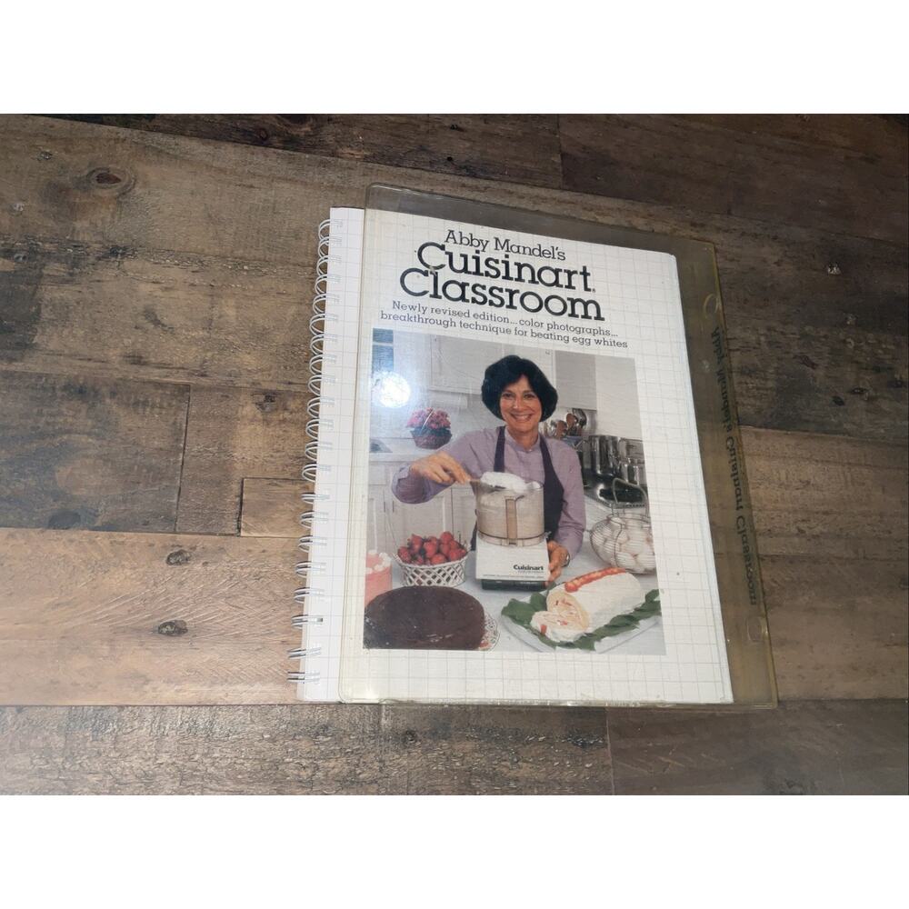 Vintage Abby Mandel’s Cuisinart Classroom Cookbook + Original Plastic Case 1980s
